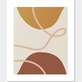 Mid century abstract organic art Posters and Art